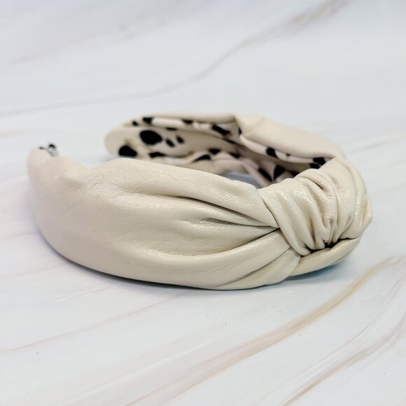 NWT - Ellison + Young - Chic Twisted Knot Faux Leather Headband - Picture 5 of 5